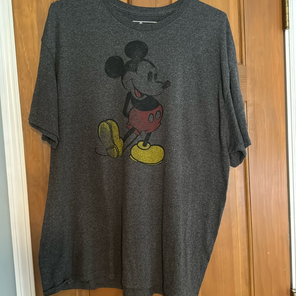 Universal sex charcoal, gray Mickey Mouse vintage T-shirt